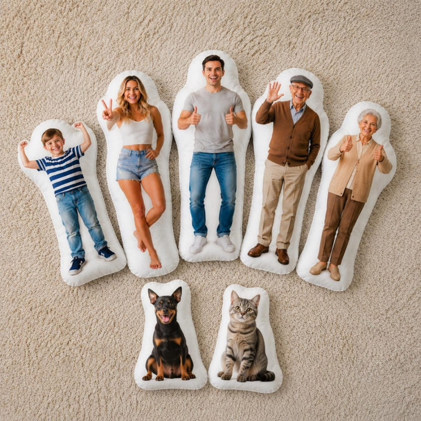 Custom Body Pillow with Photo, Personalized Full Body Pillow