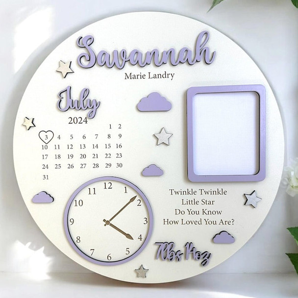 Baby Photo Keepsake Gift, Baby Birth Announcement, Newborn Gift
