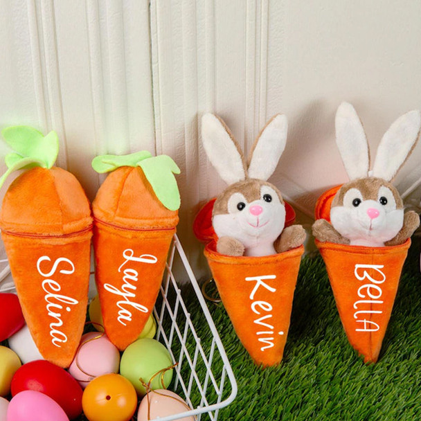 Personalized Easter Bunny Rabbit,Reversible Carrot Bunny