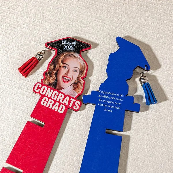 Personalized Graduation Cap Photo Wooden Cake Money Holder
