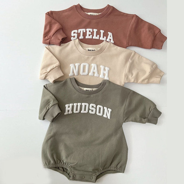 Puff Lettering oversized Sweatshirt Bodysuit