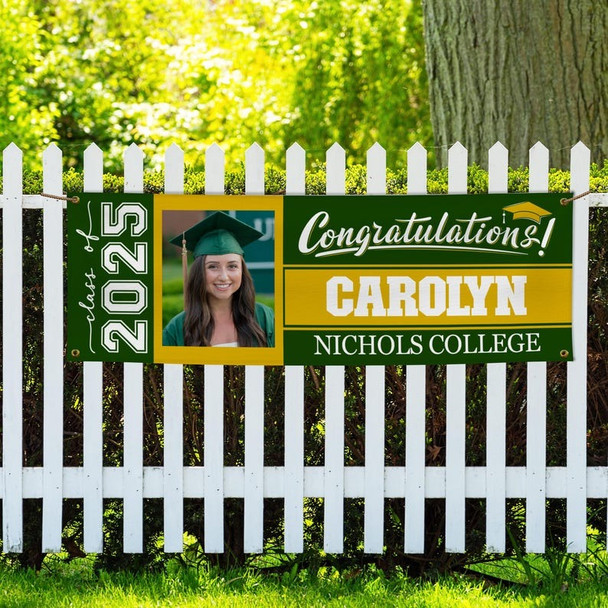 Personalized Graduation Banner w/ Photo, Name & School