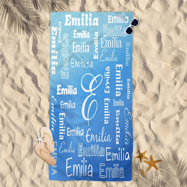 Personalized Name Beach Towel - Super Soft