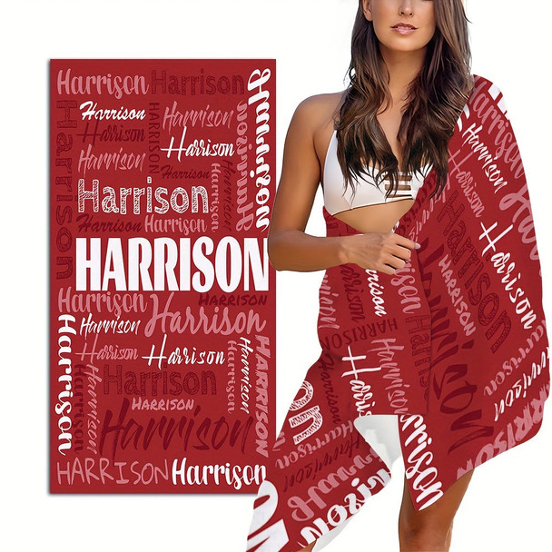 Customizable Beach Towel,  Super Absorbent Polyester 100%