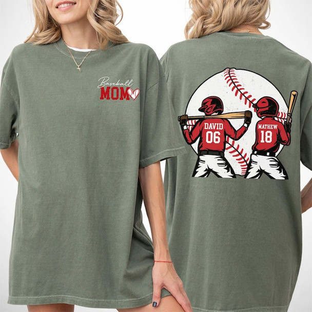 Personalized Baseball Mom Sweatshirt, Baseball Name Shirt