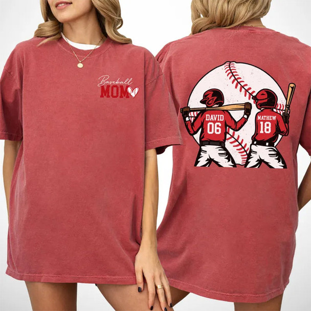 Personalized Baseball Mom Sweatshirt, Baseball Name Shirt