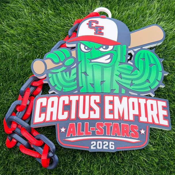 Custom Sports Turnover Chain, Oversized Medallion, Team mascot, Custom Colors