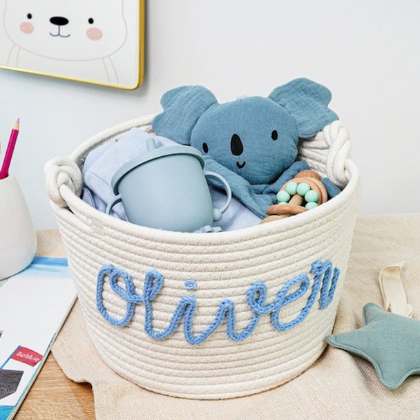 Personalized Baby Basket | Rope Cotton Baby Gift Basket