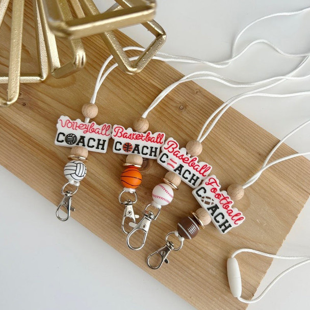 Coaches lanyard basketball volleyball baseball football coach sports