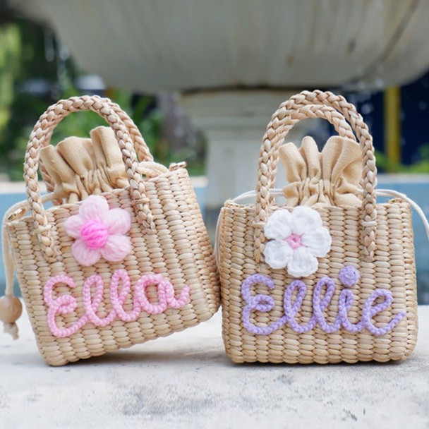 Kids Easter Basket, Monogram Easter Basket, Personalized Easter Basket