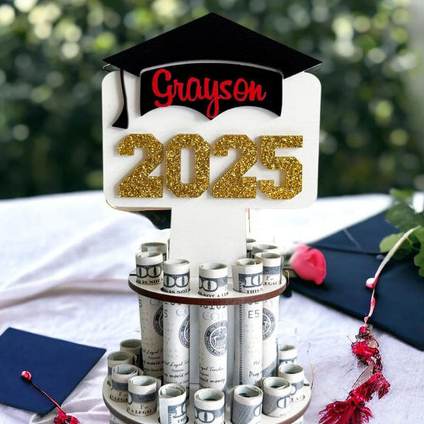 Personalized graduation money holder , graduation money tree gifts for her