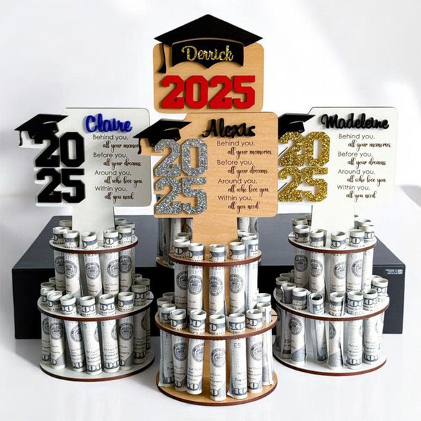 Personalized graduation money holder , graduation money tree gifts for her