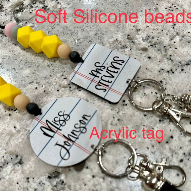 Breakaway pencil notebook lanyard, ID badge holder