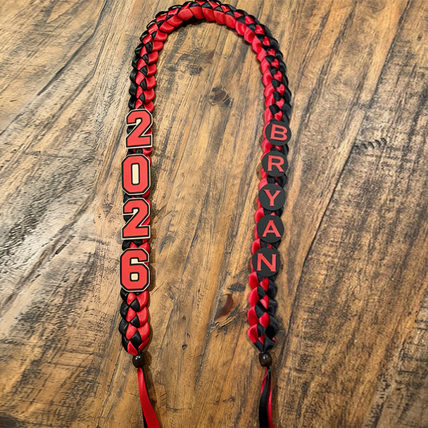 Handmade Class of 2026 Custom Colors Open Graduation Lei