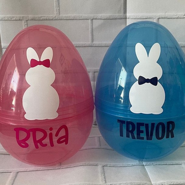 Personalized plastic Large EGG Easter fillable polka dots monogram party gift