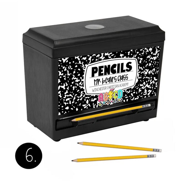Personalized Teacher Pencil Dispenser with or without dispenser
