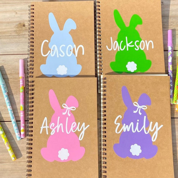 Easter Basket Stuffers for Kids, Personalized Bunny Notebook, Easter Basket Stuffers for Girls,