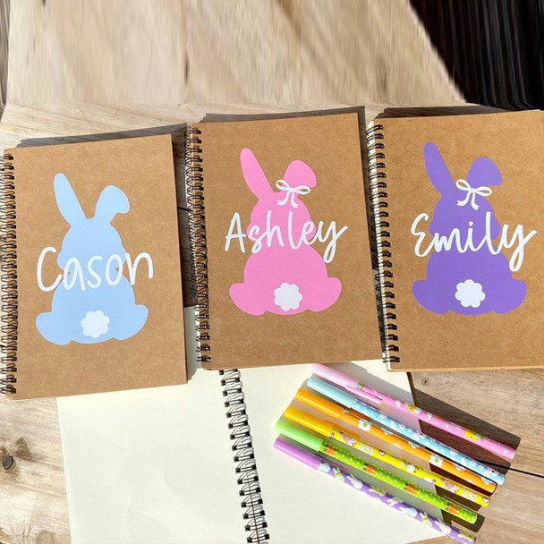 Easter Basket Stuffers for Kids, Personalized Bunny Notebook, Easter Basket Stuffers for Girls,