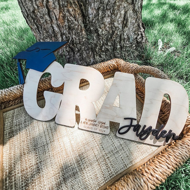 Personalized Grad Name Sign, 2025 Graduation Guestbook