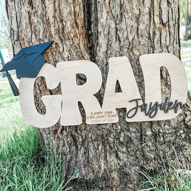 Personalized Grad Name Sign, 2025 Graduation Guestbook