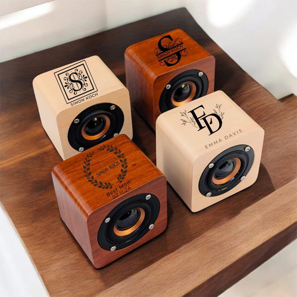 Groomsmen Gifts Personalized Bluetooth Speaker Bridesmaid Gifts Custom Portable Rechargeable
