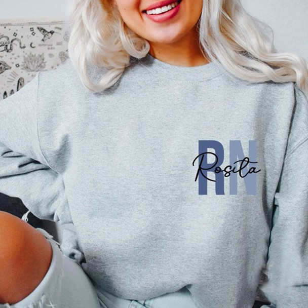 Custom Registered Nurse Sweatshirt With Name
