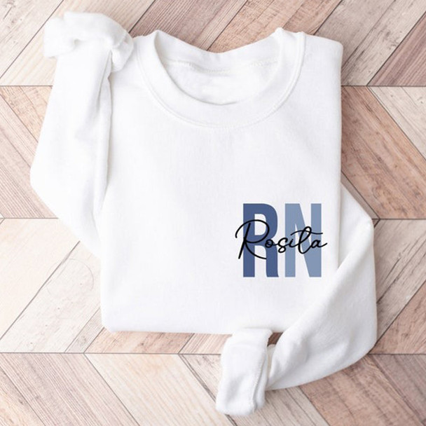 Custom Registered Nurse Sweatshirt With Name