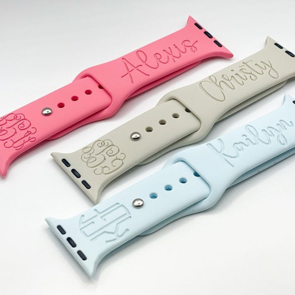 Custom Engraved Watch Band Soft Silicone Watch Bands