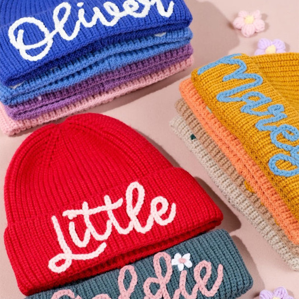Personalized Kids Hats a?? Custom Embroidered Winter Warm Hats