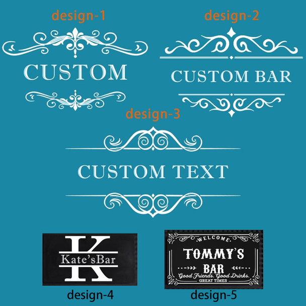 Bar Mat, Personalized Home Bar Coffee Bartender Mat Present