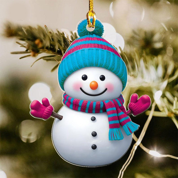 Personalized Snowman Christmas Acrylic Ornament Set