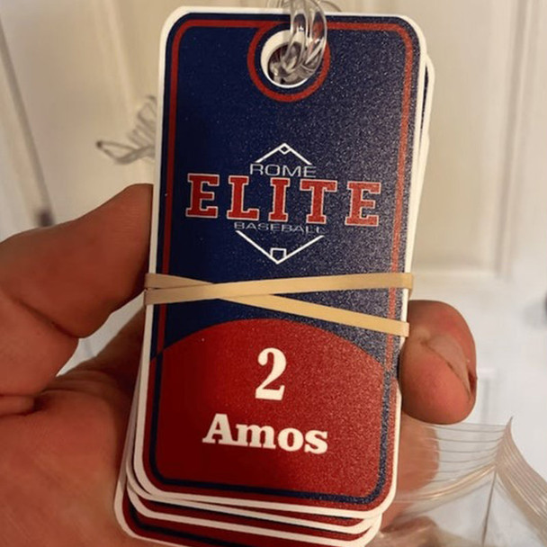 Custom Sports Team Bag Tag, Bag Tags for Football, Hockey, Baseball, Basketball, Etc, Customized w/ Logo