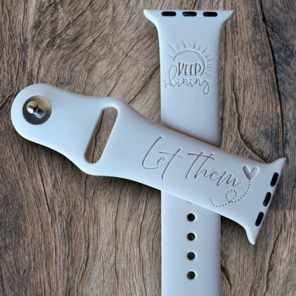 The LET THEM THEORY, Silicone Watch Band, Laser Engraved, Apple Watch