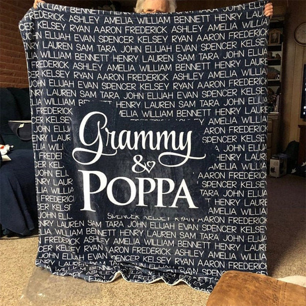 Personalized Grandparent Blanket - Personalized Grandma Blanket