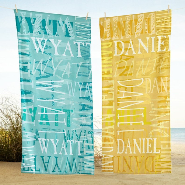 Personalized Signature Style Beach Towel-Customized Towel