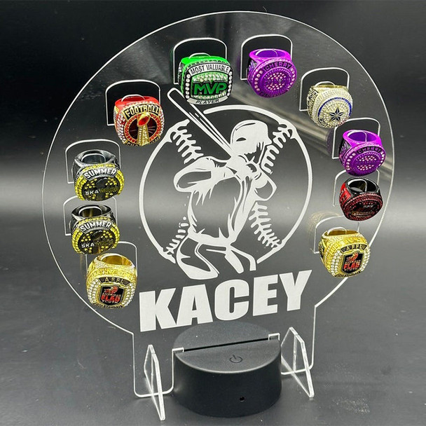 Custom Championship Ring Holder Display Kids Trophy Night Light