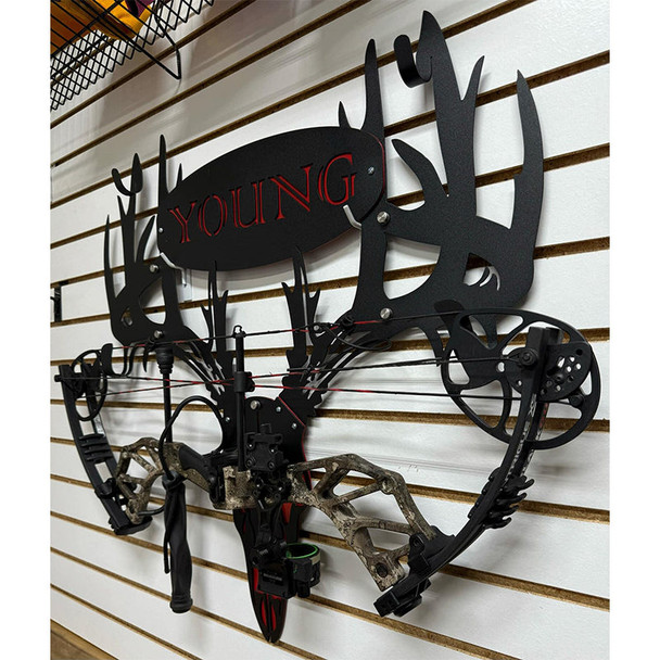 2025 NEW - Personalized Double Bow Hook Metal Deer Skull Rack