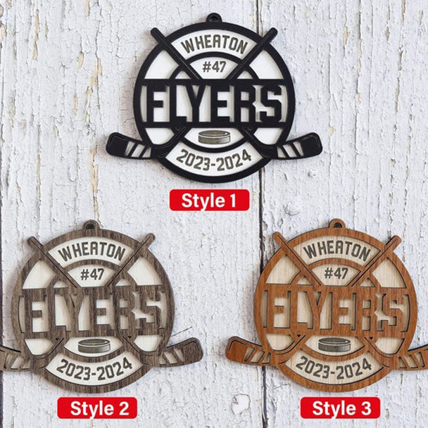 Personalized Hockey Christmas Ornament