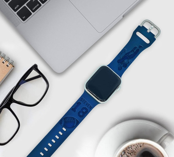 Engraved Sports Personalized Football Watch Band