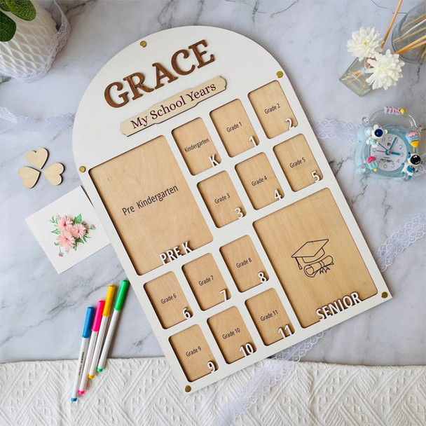 School Years Photo Frame, Pre K to Graduation School Picture Frame