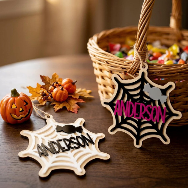 Personalized Halloween Basket Tag, Boo Basket Tag, Basket Marker, Trick or Treat Bag