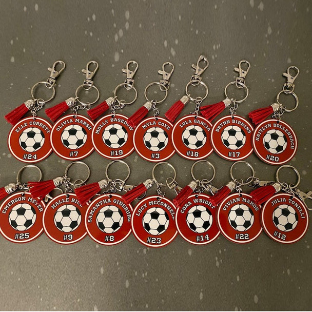 Bag Tag Sport Team, Keychain, Personalized Sport Tags