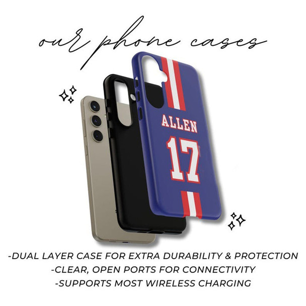 Custom Team Jersey Phone Case, Personalized Athletic Jersey Number