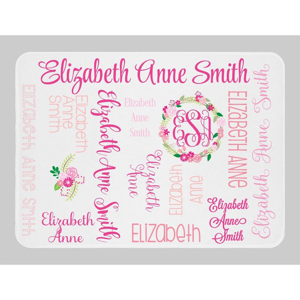 Baby Girl - Personalized Girl Blanket - Monogram Girl Blanket