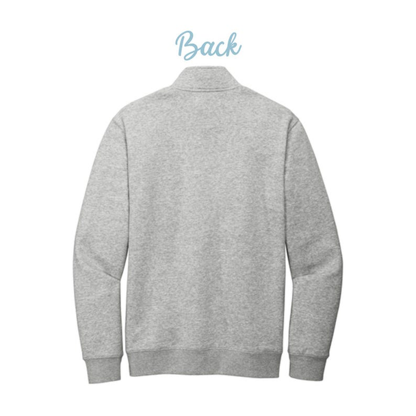 Custom Gingham College Quarter Zip Sweatshirt