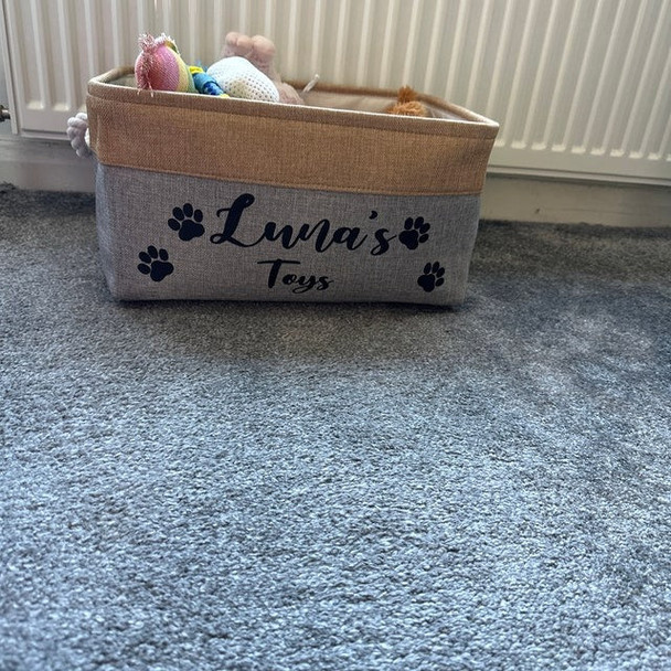 Custom Dog Storage Basket Personalized Dog Toy Basket Dog Toy Box