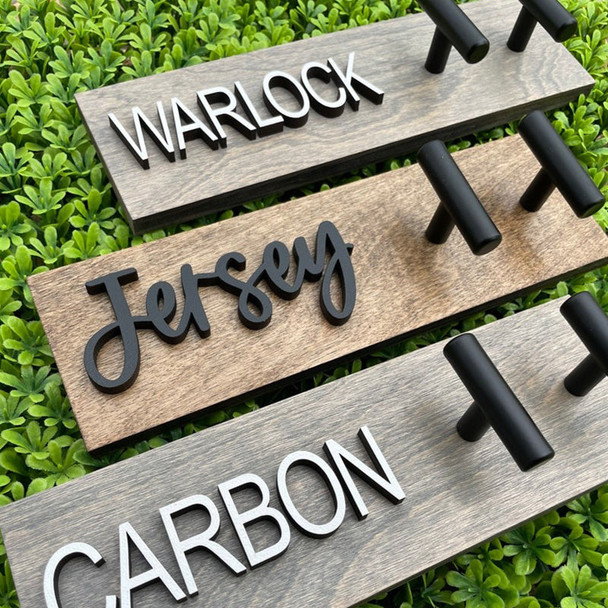 Custom Dog Leash Holder - Wood Leash Holder