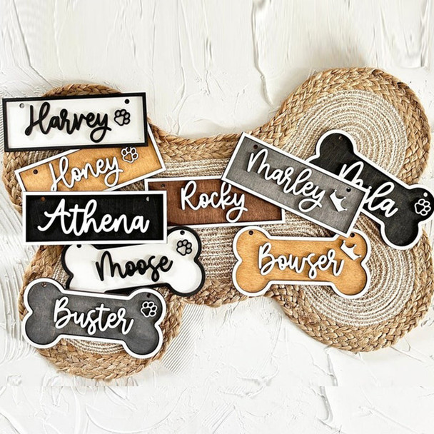 Personalized Dog Name Plate, Kennel Name Sign, Dog Crate Name Plaque