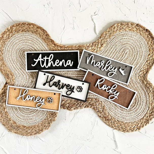Personalized Dog Name Plate, Kennel Name Sign, Dog Crate Name Plaque