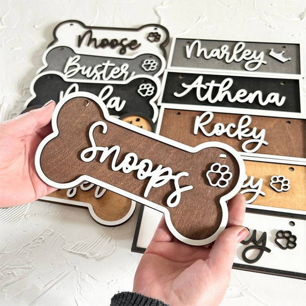 Personalized Dog Name Plate, Kennel Name Sign, Dog Crate Name Plaque
